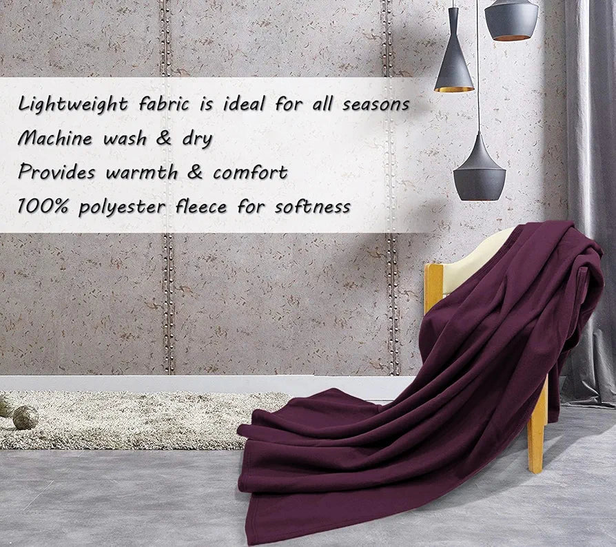 Cloth Fusion Polar Fleece AC Blanket for Winter Single Bed,Soft Woolen Blanket for Travel & Sleeping